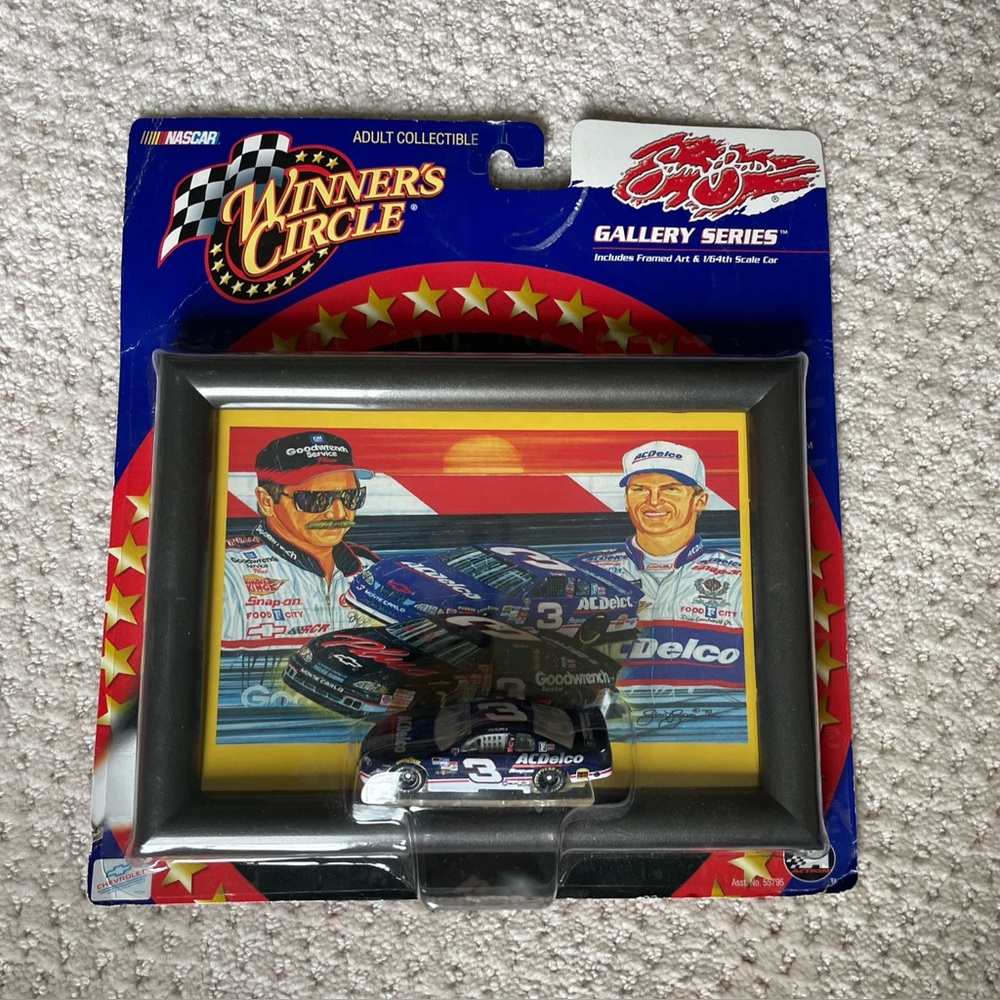 Nascar Winners Circle Sam Bass Gallery Series Print & Car w/ Dale Earnhardt Jr
